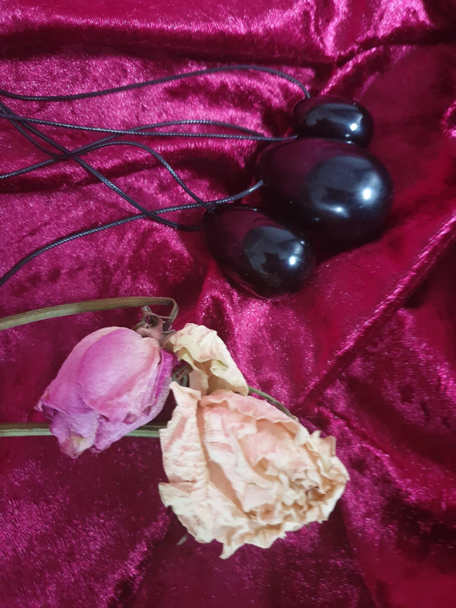 Black Obsidian Crystal Yoni Eggs Set